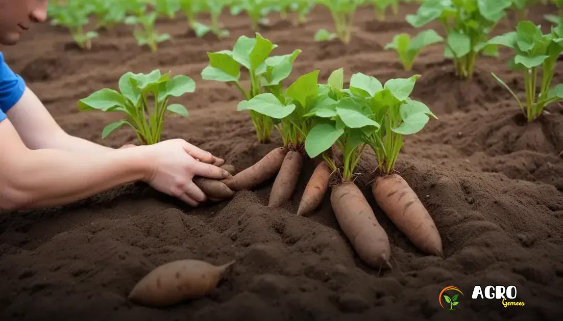 Colheita e armazenamento da batata doce